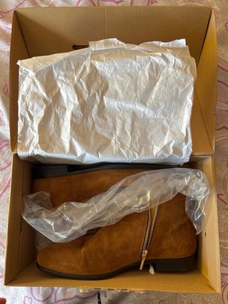 Botines Zara Cuero Marrón/ camel