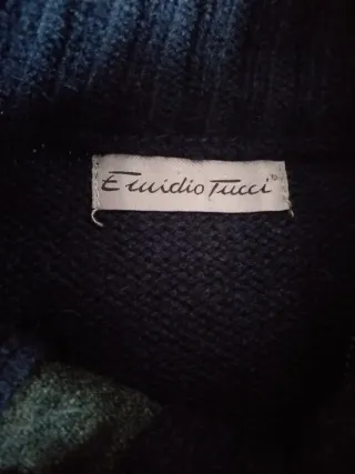 Jersey Chaqueta Lana Emidio Tucci Talla M Azul