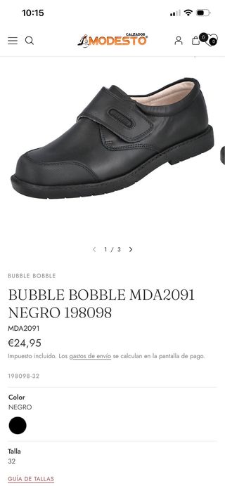 Zapatos Escolares Bubble Kids Talla 38