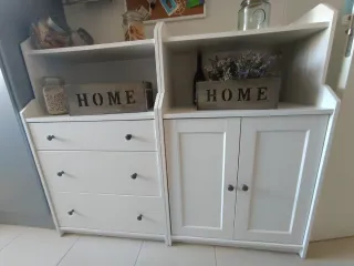 Aparador blanco de madera