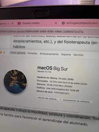 MacBook Air 13” Retina 2018 16GB RAM