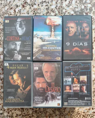 LOTE VHS CAJA VIDEOCLUB HOLLYWOOD ACCION AVENTURA
