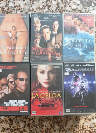 LOTE VHS CAJA VIDEOCLUB HOLLYWOOD ACCION AVENTURA