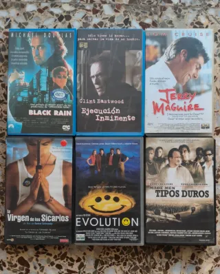 LOTE VHS CAJA VIDEOCLUB HOLLYWOOD ACCION AVENTURA