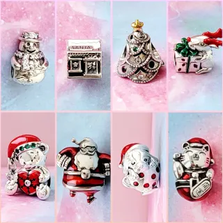 LIQUIDACIÓN CHARMS NAVIDAD PLATA NUEVOS