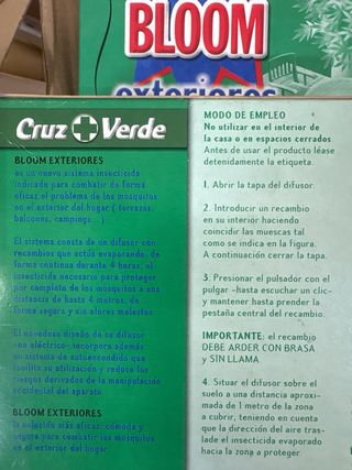 Repelente Bloom Exteriores Contra Mosquitos