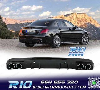 DIFUSOR MERCEDES CLASE C W205 SEDAN 14-20 AMG PDC + COLAS ES