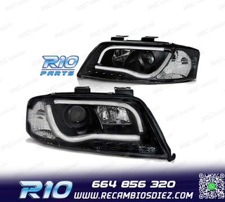 FAROS LED AUDI A6 01-04 LUZ DIURNA NEGRO