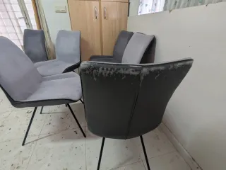 Conjunto 6 sillas comedor grises