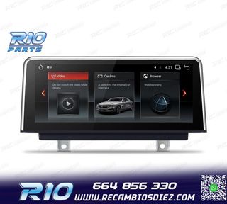 RADIO GPS ANDROID 14 BMW SERIE 3 SERIE 4 10,25"