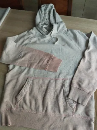 Regalo Sudadera Hollister Talla S Beige y Rosa