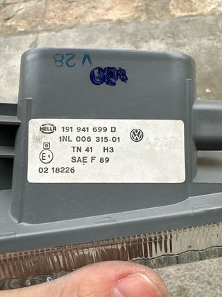 Faro Antiniebla Hella VW Golf Mk2 Original