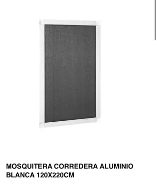 3 Mosquiteras corredera aluminio blanca 120x220cm,