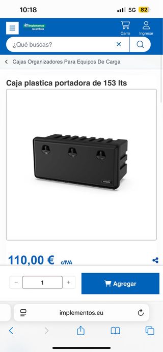 Caja baúl para remolque o camión