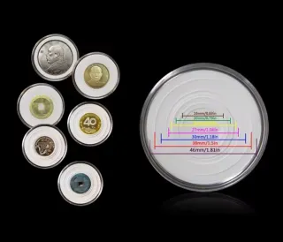 20 Cápsulas para monedas hasta 46mm