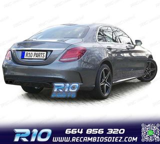 DIFUSOR MERCEDES CLASE C W205 SEDAN 13-18 LOOK AMG + COLAS E
