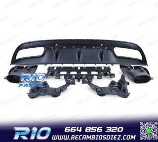 DIFUSOR MERCEDES CLASE C W205 SEDAN 13-18 LOOK AMG + COLAS E