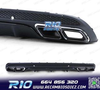 DIFUSOR MERCEDES CLASE C W205 SEDAN 13-18 LOOK AMG + COLAS E