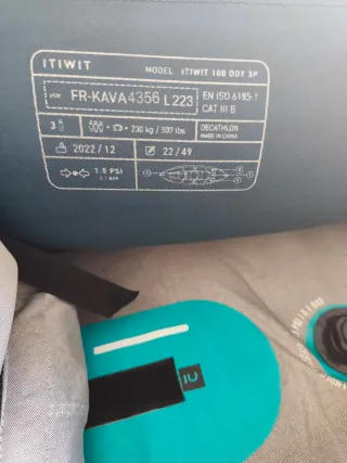 Kayak hinchable ITIWIT 3 plazas