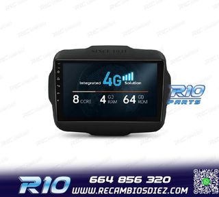 RADIO GPS ANDROID 14 PARA JEEP RENEGADE 15-20