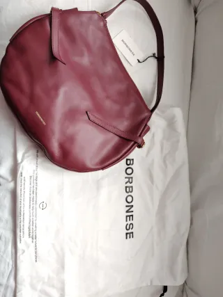 Borbonese borsa in pelle bordeaux