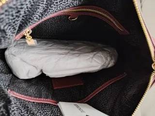 Borbonese borsa in pelle bordeaux