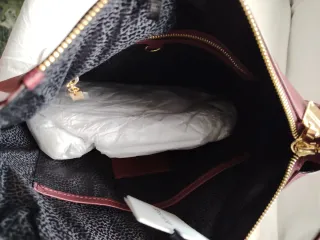 Borbonese borsa in pelle bordeaux