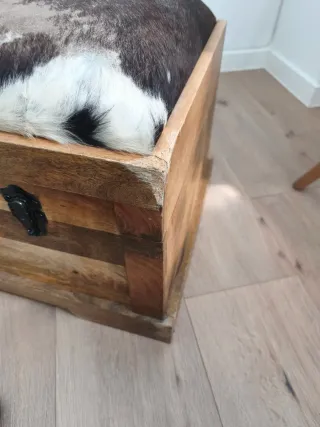 Baúl Madera y Piel. Marca- Maisons du Monde