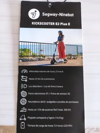Patinete Eléctrico Segway Ninebot E2 Plus