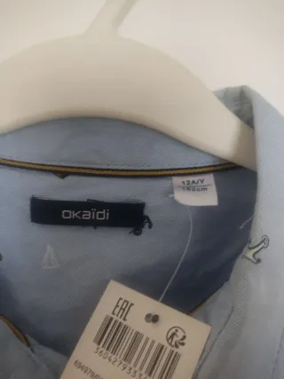 Camisa niño Okaidi azul estampada T12