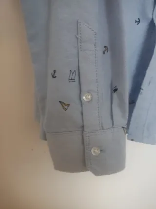 Camisa niño Okaidi azul estampada T12