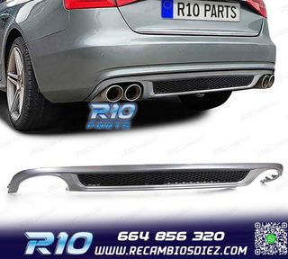 DIFUSOR AUDI A4 B8 SEDÁN AVANT 07-11 LOOK RS SALIDA DOBLE