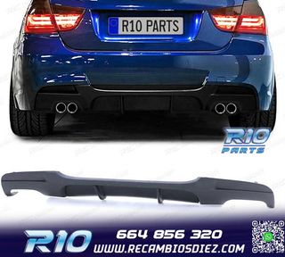 DIFUSOR BMW E90 E91 LOOK M PERFORMANCE NEGRO MATE