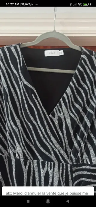 Vestido Vila Negro/Plateado