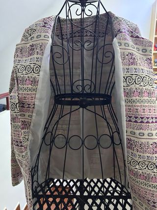 Abrigo de entretiempo estampado