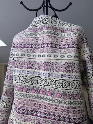 Abrigo de entretiempo estampado