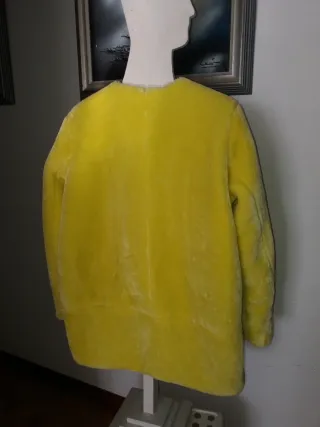 Chaquetón Zara Amarillo Talla L