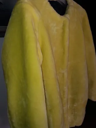 Chaquetón Zara Amarillo Talla L