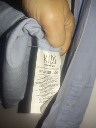 Camisa niño azul talla 13-14