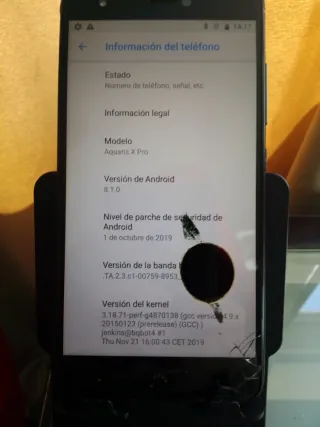 BQ Aquaris X Pro - Pantalla con mancha