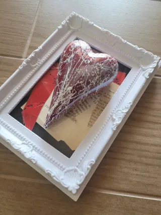 Quadro Pop Art Cuore Rosso