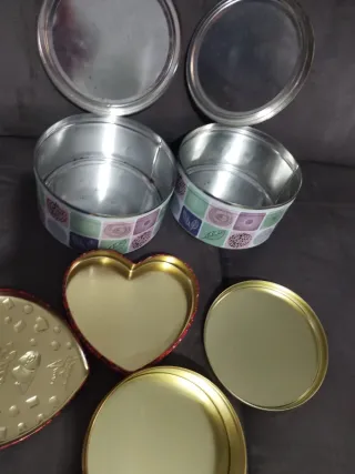 Set 4 Scatole Latta Oggettini