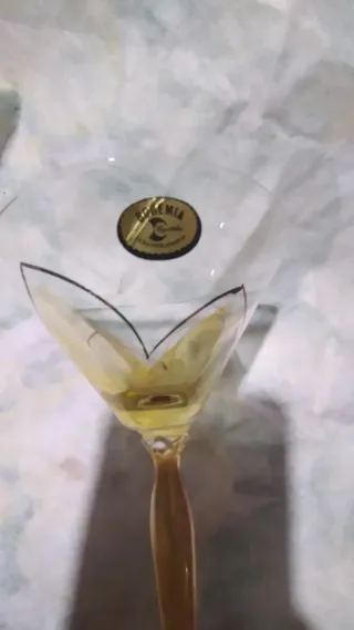 Calice vintage Bohemia dorato