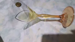 Calice vintage Bohemia dorato