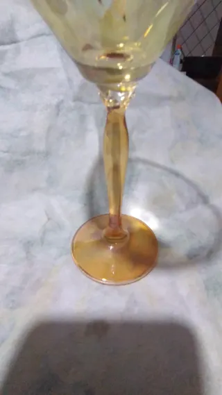 Calice vintage Bohemia dorato