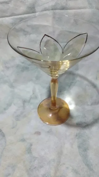 Calice vintage Bohemia dorato