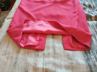 Vestido largo ceremonia mujer rosa fucsia fular