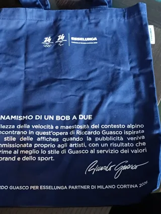 Borsa tela Esselunga Milano Cortina 2026