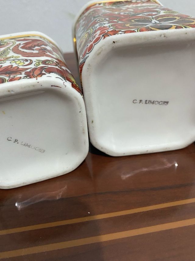 Frascos de porcelana Limoges decorados