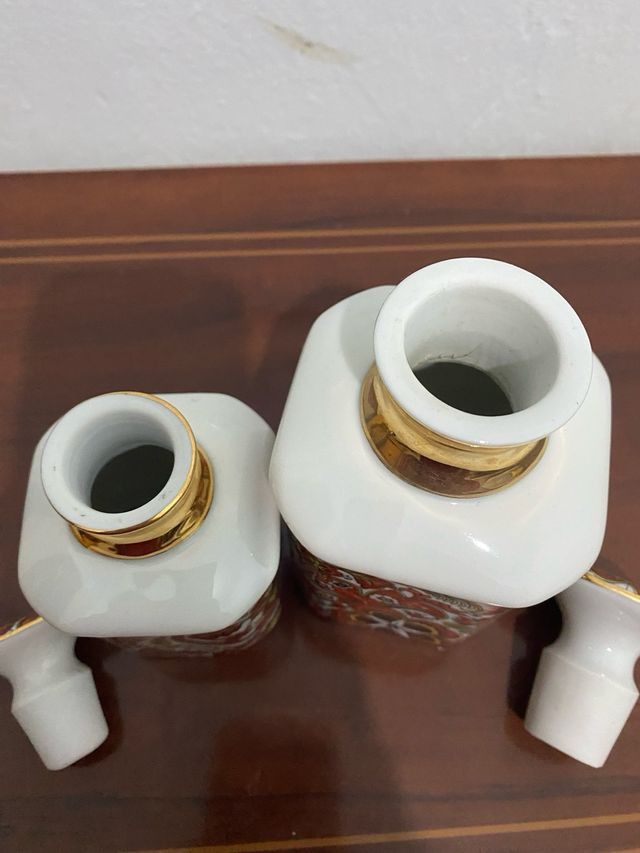 Frascos de porcelana Limoges decorados